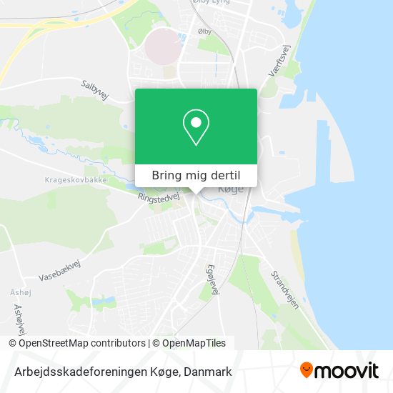 Arbejdsskadeforeningen Køge kort