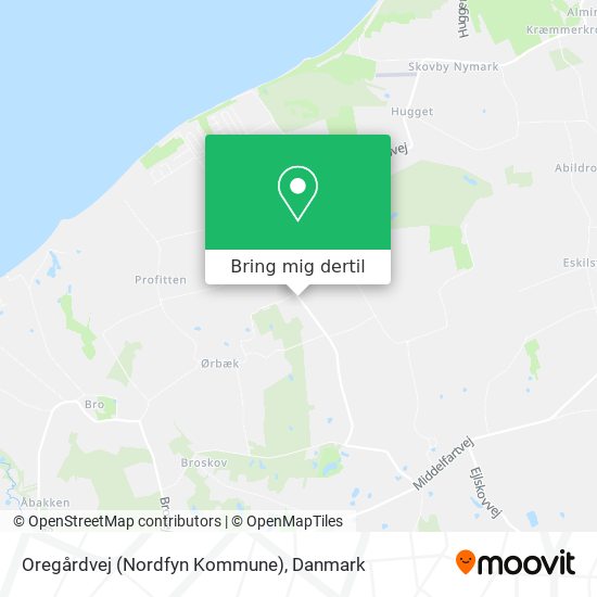 Oregårdvej (Nordfyn Kommune) kort