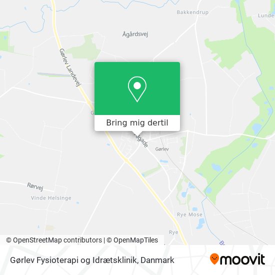 Gørlev Fysioterapi og Idrætsklinik kort