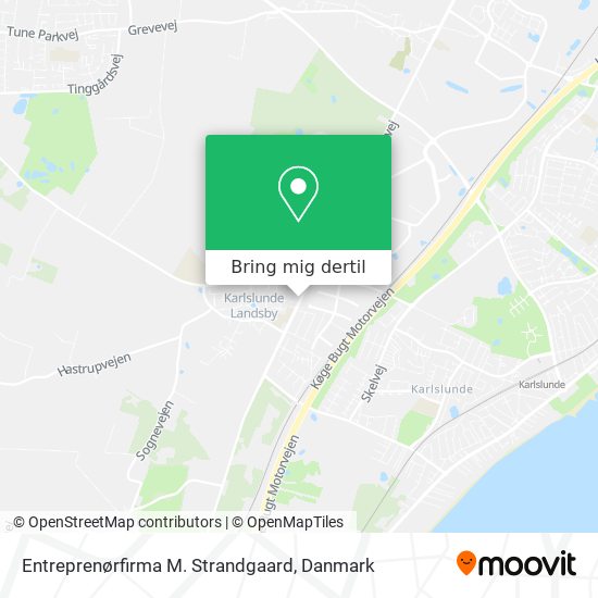 Entreprenørfirma M. Strandgaard kort