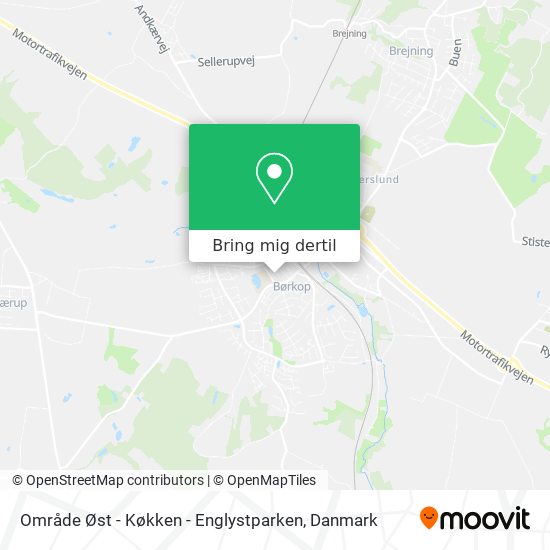 Område Øst - Køkken - Englystparken kort
