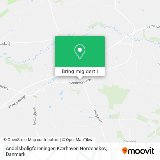 Andelsboligforeningen Kærhaven Nordenskov kort
