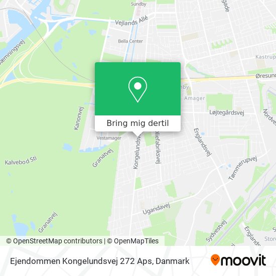 Ejendommen Kongelundsvej 272 Aps kort