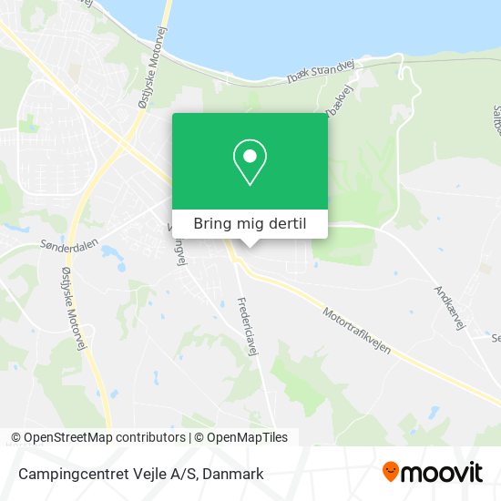 Campingcentret Vejle A/S kort