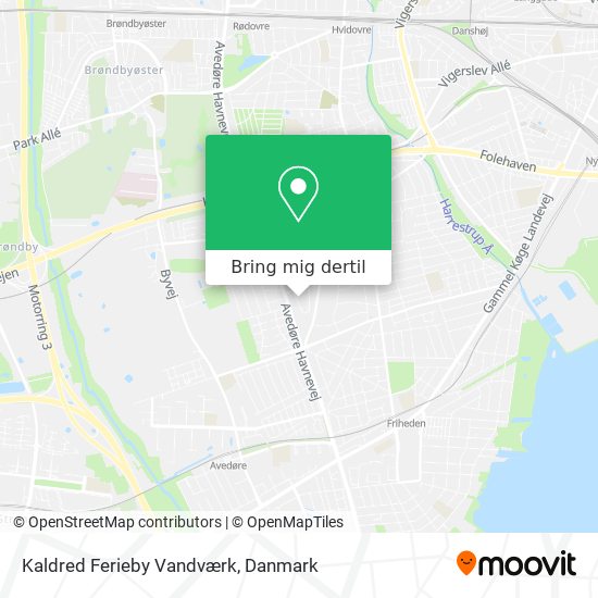 Kaldred Ferieby Vandværk kort