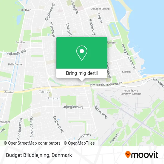 Budget Biludlejning kort