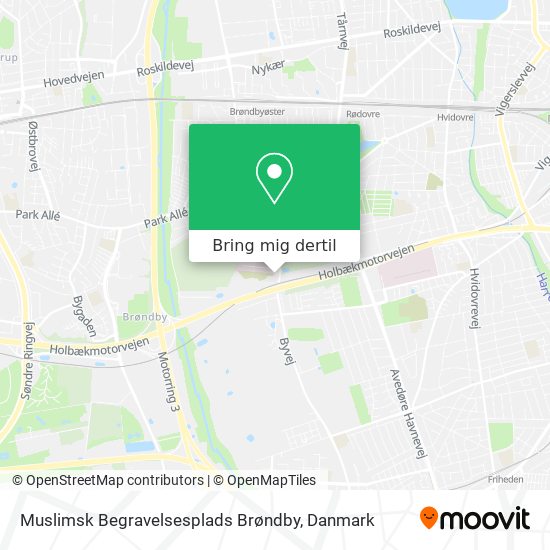 Muslimsk Begravelsesplads Brøndby kort