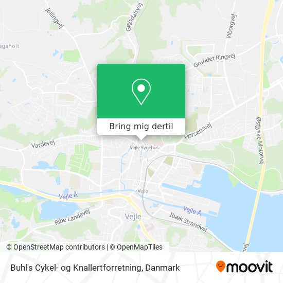 Buhl's Cykel- og Knallertforretning kort