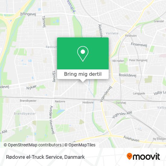 Rødovre el-Truck Service kort