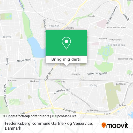 Frederiksberg Kommune Gartner- og Vejservice kort