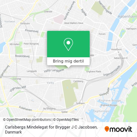 Carlsbergs Mindelegat for Brygger J C Jacobsen kort