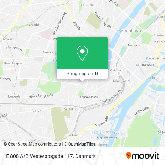 E 808 A/B Vesterbrogade 117 kort
