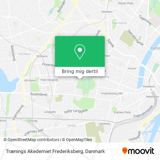 Trænings Akedemiet Frederiksberg kort