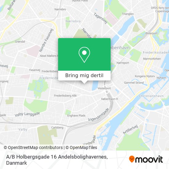 A / B Holbergsgade 16 Andelsbolighavernes kort