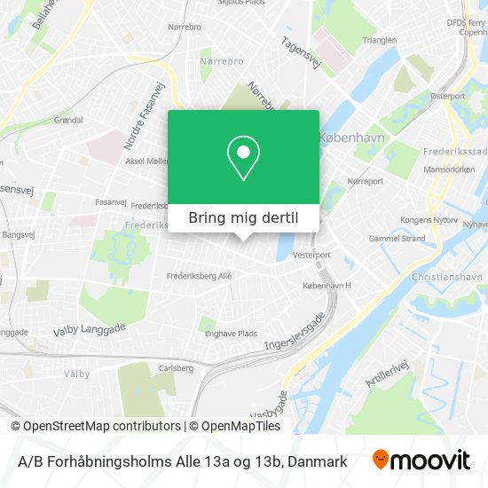 A / B Forhåbningsholms Alle 13a og 13b kort