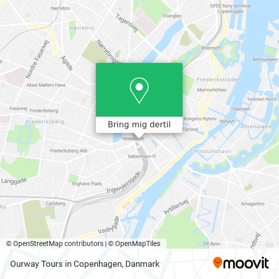 Ourway Tours in Copenhagen kort