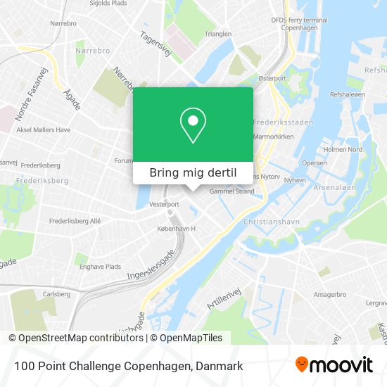 100 Point Challenge Copenhagen kort