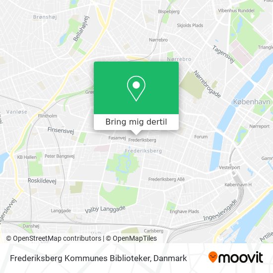 Frederiksberg Kommunes Biblioteker kort