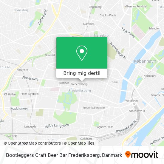 Bootleggers Craft Beer Bar Frederiksberg kort