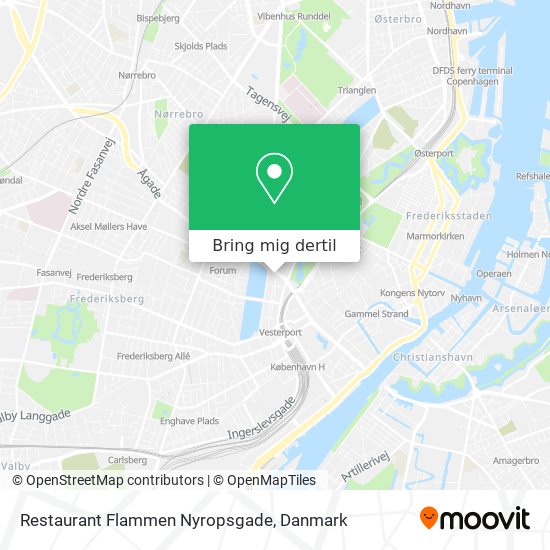 Restaurant Flammen Nyropsgade kort