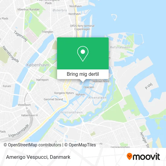 Amerigo Vespucci kort