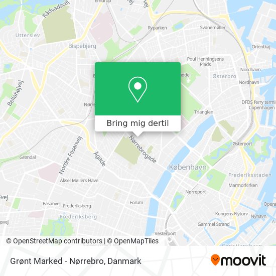 Grønt Marked - Nørrebro kort