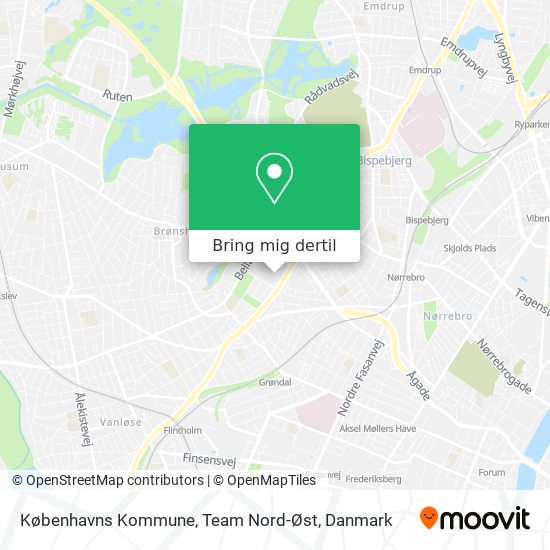 Københavns Kommune, Team Nord-Øst kort