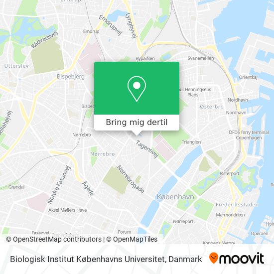 Biologisk Institut Københavns Universitet kort