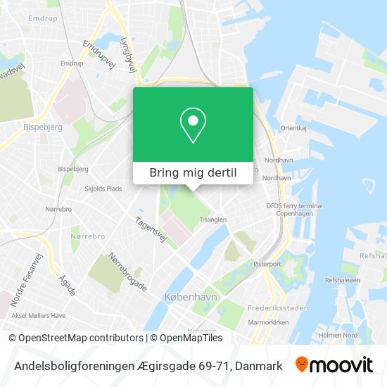 Andelsboligforeningen Ægirsgade 69-71 kort