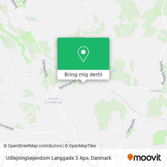 Udlejningsejendom Langgade 3 Aps kort