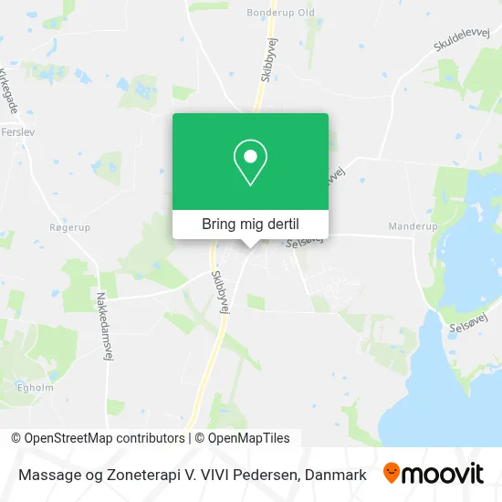 Massage og Zoneterapi V. VIVI Pedersen kort