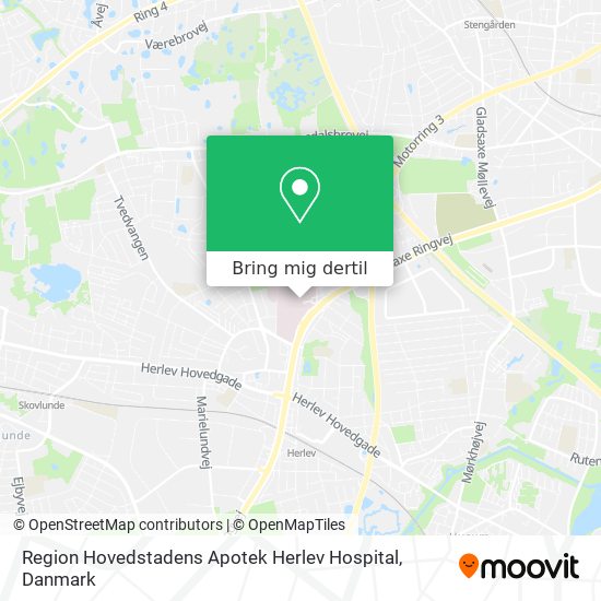 Region Hovedstadens Apotek Herlev Hospital kort