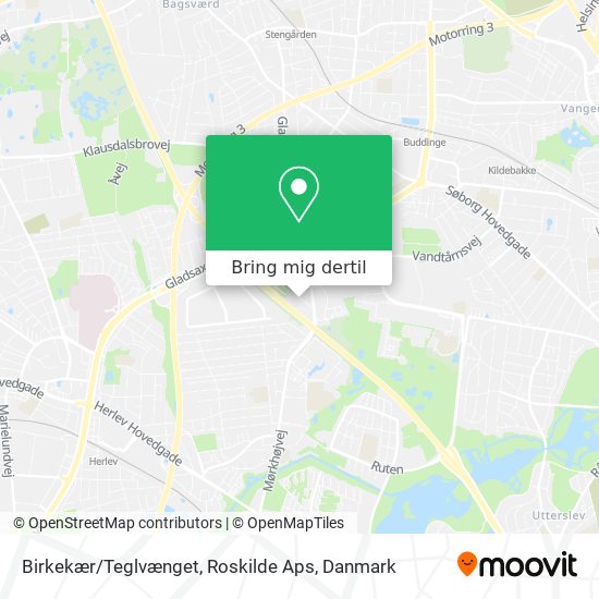 Birkekær / Teglvænget, Roskilde Aps kort