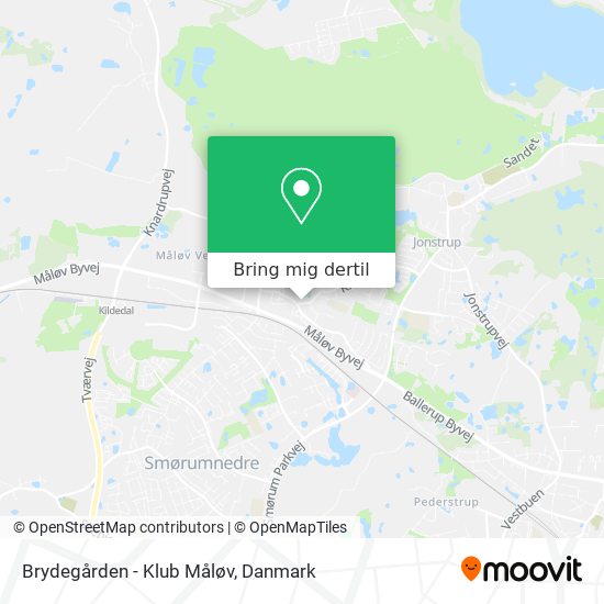 Brydegården - Klub Måløv kort