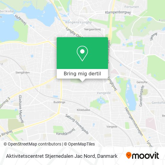 Aktivitetscentret Stjernedalen Jac Nord kort