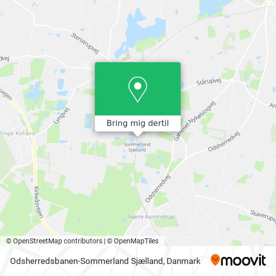 Odsherredsbanen-Sommerland Sjælland kort