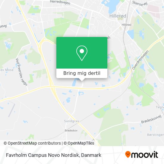 Favrholm Campus Novo Nordisk kort