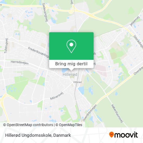 Hillerød Ungdomsskole kort