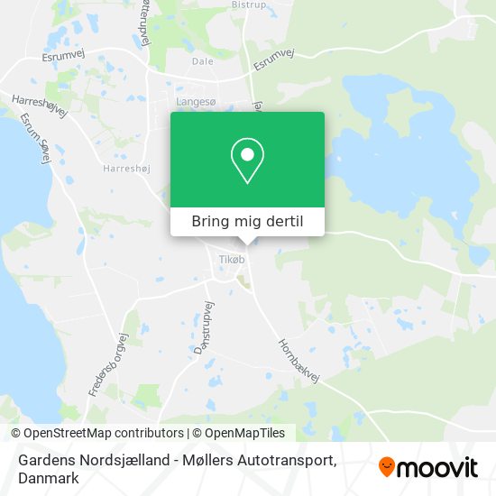 Gardens Nordsjælland - Møllers Autotransport kort