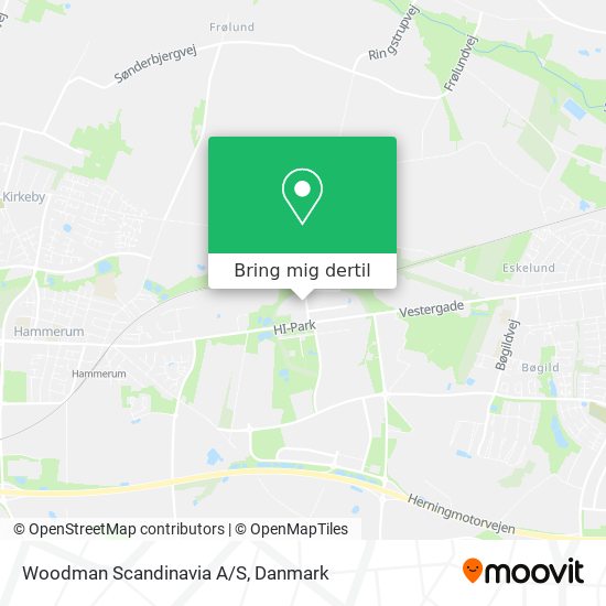 Woodman Scandinavia A/S kort