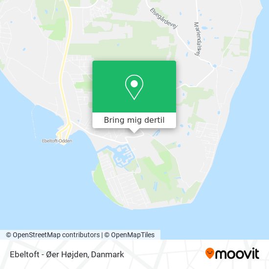 Ebeltoft - Øer Højden kort