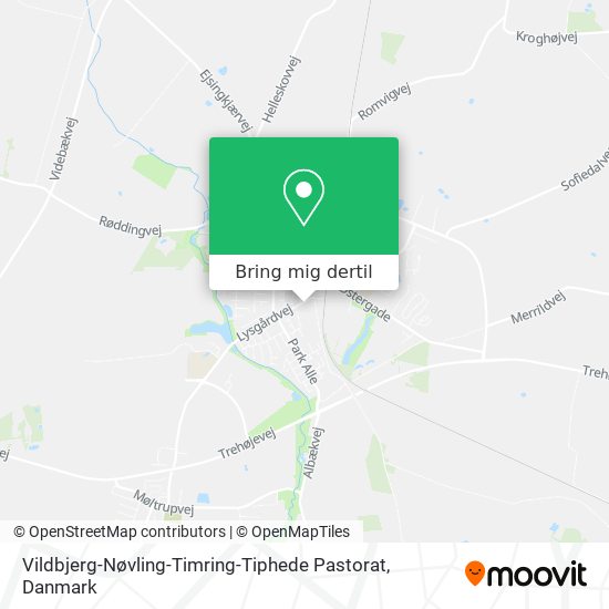 Vildbjerg-Nøvling-Timring-Tiphede Pastorat kort