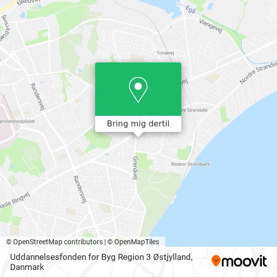 Uddannelsesfonden for Byg Region 3 Østjylland kort