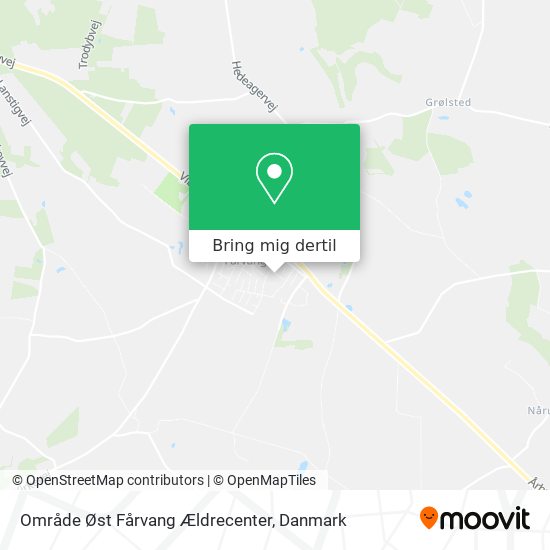 Område Øst Fårvang Ældrecenter kort