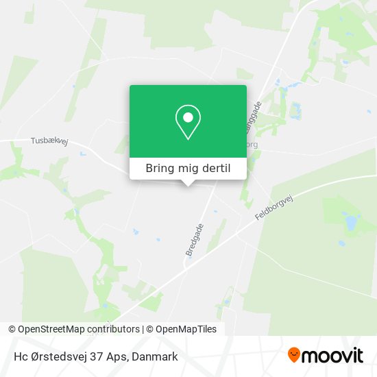 Hc Ørstedsvej 37 Aps kort