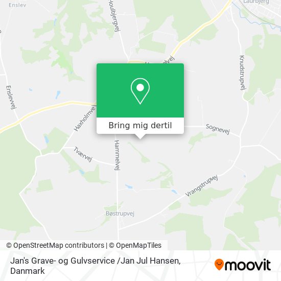 Jan's Grave- og Gulvservice /Jan Jul Hansen kort