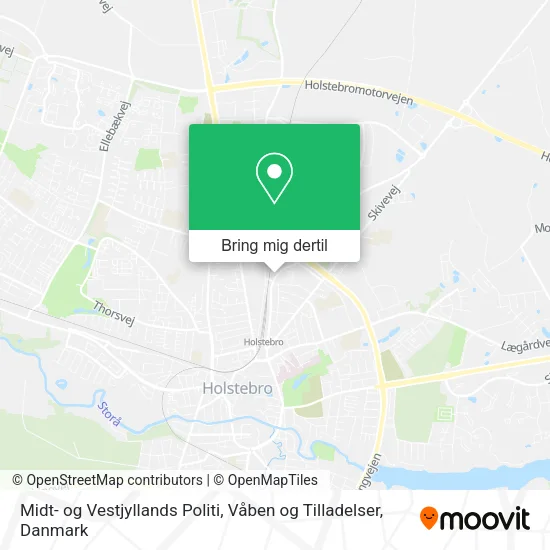 Midt- og Vestjyllands Politi, Våben og Tilladelser kort