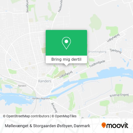 Møllevænget & Storgaarden Østbyen kort