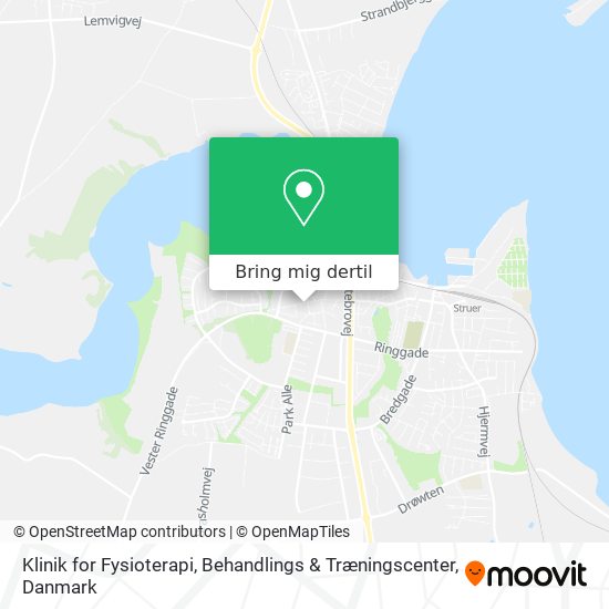 Klinik for Fysioterapi, Behandlings & Træningscenter kort