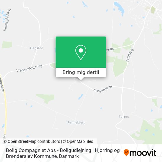 Bolig Compagniet Aps - Boligudlejning i Hjørring og Brønderslev Kommune kort